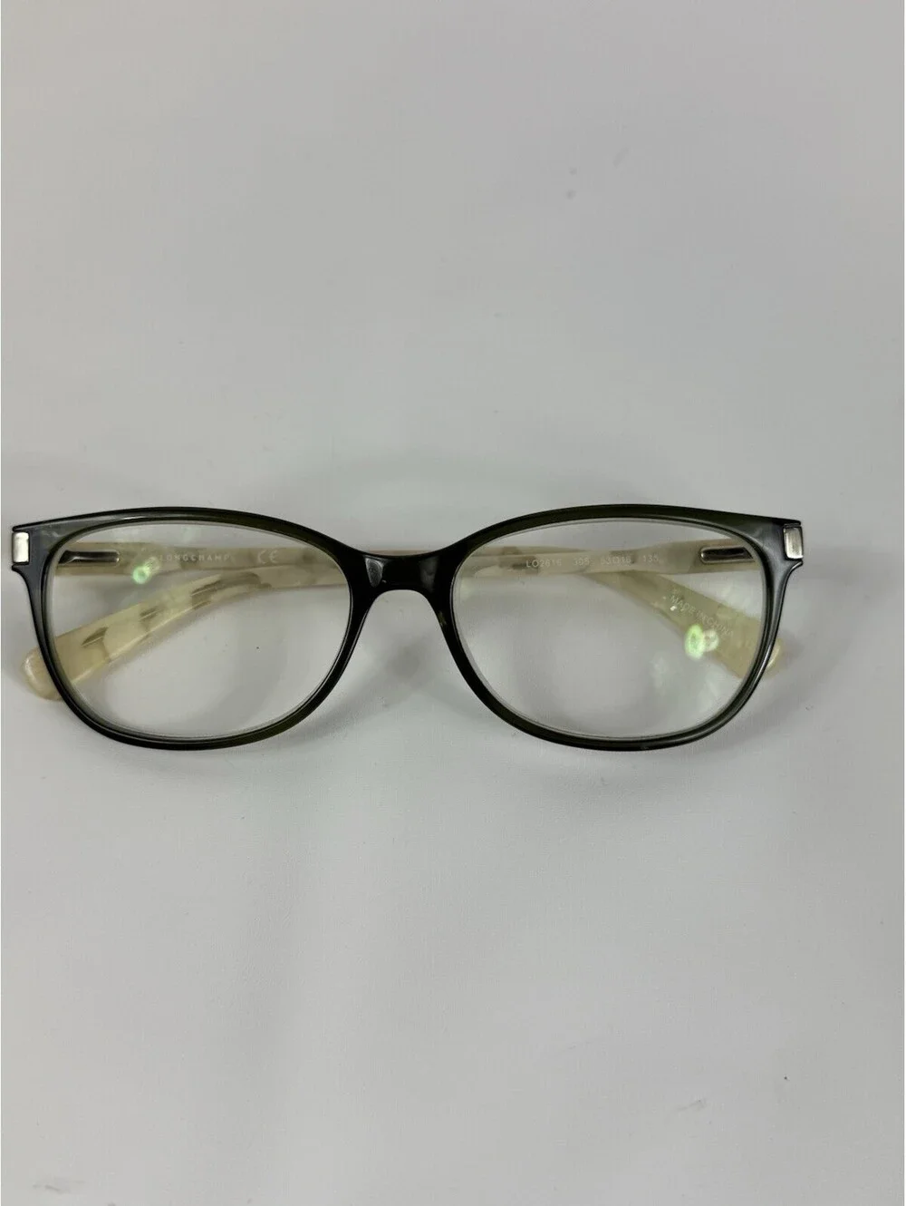 Longchamp Eyeglasses FRAMES ONLY LO2616 Green / Ivory Marble 305 53-16-135